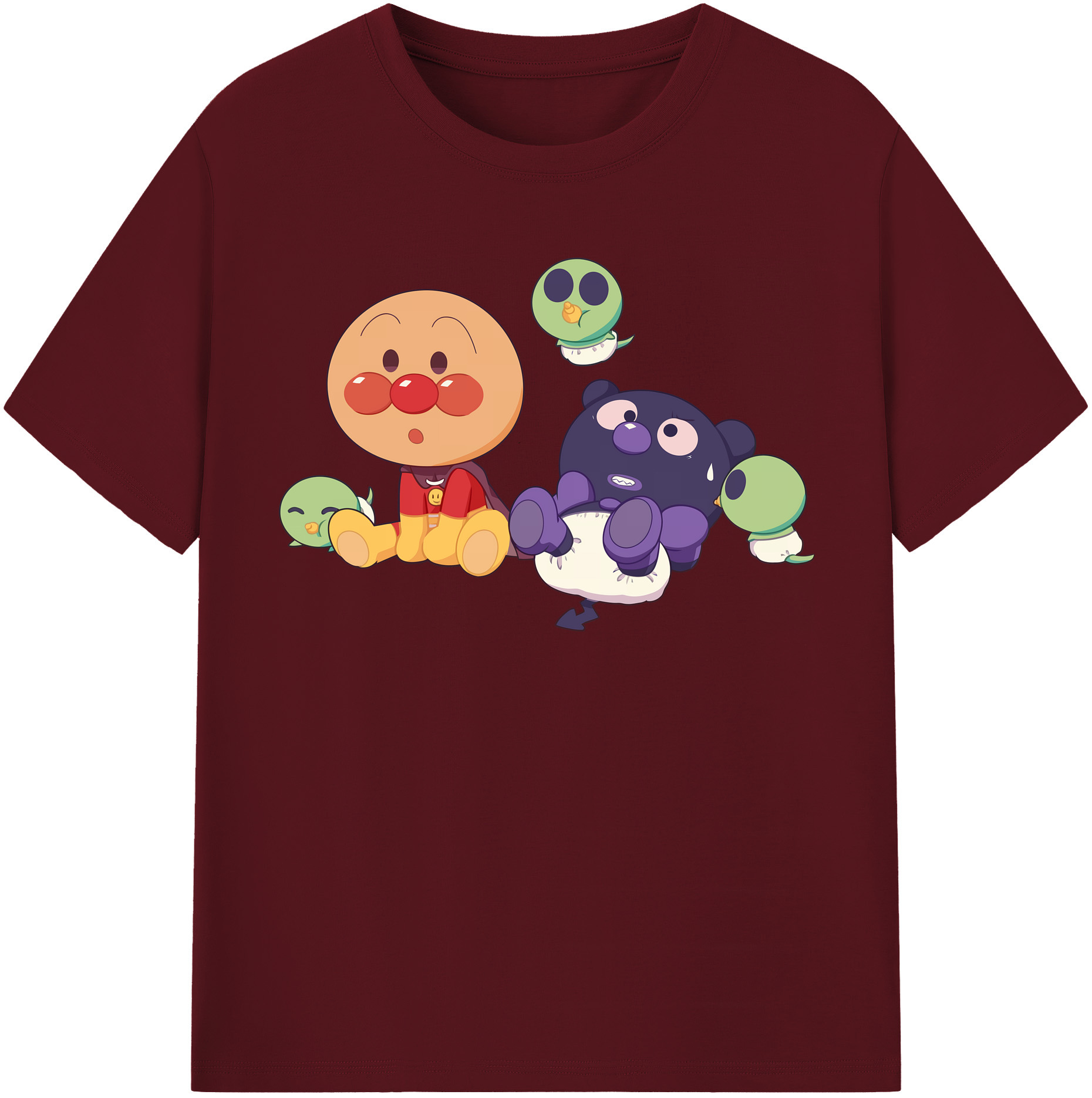（画像用） アンパンマン Anpanman 綿100％半袖Tシャツ（フロントプリント）